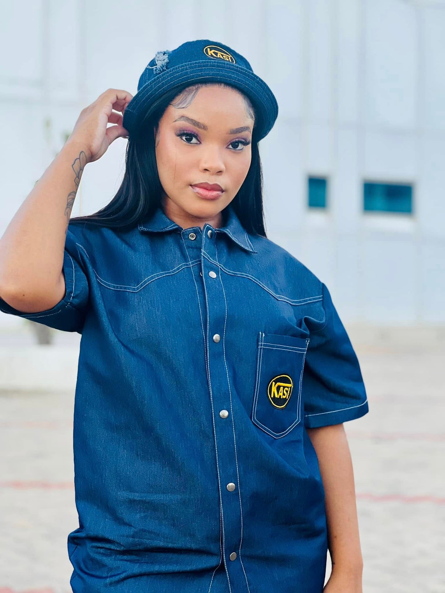 Denim Blue kasi set