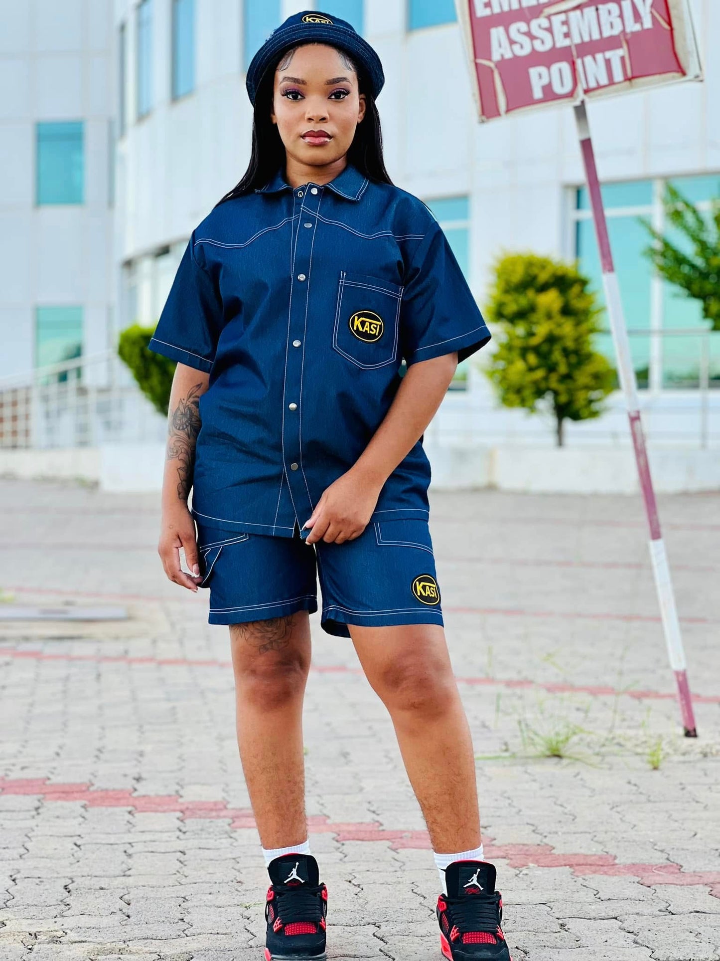 Denim Blue kasi set
